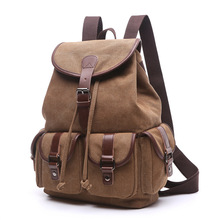 Vintage Women Men Canvas Backpacks Multifunctional Casual Travel Shoulder Bag Man Laptop Rucksack School bags Mochila Feminina 2024 - buy cheap