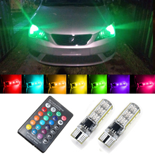2x Remote Control T10 W5W LED Bulb RGB Car Clearance Parking Light For Honda Accord 8 Civic 2006-2011 2008 CRV Jazz City Insight 2024 - buy cheap