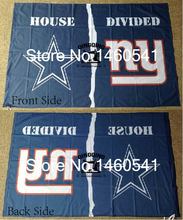 Casa Dividida Dallas Cowboys New York Giants NFL Bandeira de Poliéster Bandeira três pés x 5ft Tamanho N ° 4 144*96 cm QingQing Bandeira 2024 - compre barato