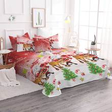 Santa Claus Christmas Bedding Sets Cotton Elegant Snowflake Christmas Duvet Cover Cartoon Kid Christmas Bedding Set E 2024 - buy cheap