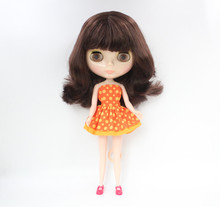Free Shipping big discount RBL-608 DIY Nude Blyth doll birthday gift for girl 4colour big eye doll with beautiful Hair cute toy 2024 - buy cheap