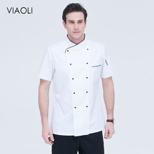 M-4XL High quality chef uniform Double-breasted hotel catering Kitchen restaurant uniform waitress shirt white chef jacket woman 2024 - buy cheap