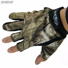 1 PAIR Anti-Slip 3 Cut Half Finger Gloves Camo Camouflage Half Finger Gloves Outdoor Hunting Fishing Gloves For Men 2024 - buy cheap