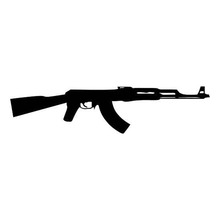 15.2*3.6CM AK-47 Kalashnikov Car Sticker Vinyl Decals Motorcycle Car Styling Black Silver C2-0557 2024 - buy cheap