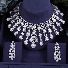 jankelly African 2 pcs Bridal Zirconia Jewelry Sets For Women Party, Luxury Dubai Nigeria CZ Crystal Wedding Jewelry Sets 2024 - buy cheap