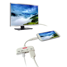 Full HD 1080 мхл Micro USB для HDMI HDTV адаптер кабель чтения карт 5 в 1 комплект подключения для Samsung Galaxy S4 S3 S2 2024 - купить недорого