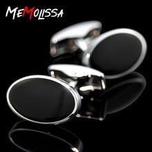 MeMolissa 2018 new black oval opal cufflinks Wedding Male Cufflink Luxury High-grade Men  jewelry 2024 - buy cheap