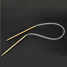 1Pair Bamboo 40cm Circular Knitting Needle(UK Size 11/3mm) 2024 - buy cheap