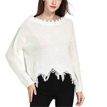 Suéter feminino de malha grande, pulôver casual folgado de tamanho grande para outono e inverno d838 2024 - compre barato