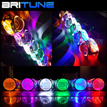 Olhos diabólicos para lentes de projetor, 360 graus, smd, com led demon eyes, para 3.0 wst q5, bixenon, vermelho, azul, amarelo, verde, roxo 2024 - compre barato