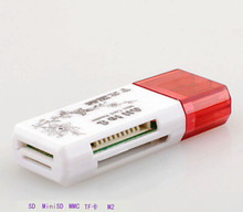 USB 2.0 All in One Multi Card Reader, TF/MS/M2/SD/SDHC SDXC Micro SD Memory Stick M2 поп 2024 - купить недорого