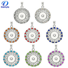 Venta al por mayor 18mm snap Jewelry Charms Color abstracto patrón botón de presión redondo ajuste Snap pulsera para las mujeres LSNR17 2024 - compra barato