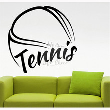 Señal de tenis para decoración del hogar, calcomanía artística de pared, diseño de pelota de tenis, decoración Interior del hogar, AC019 2024 - compra barato