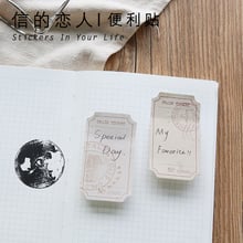 30 Sheets/Pack Retro Tickets Sticky Notes Vintage Paper Memo Pads Notes Scrapbooking Bookmark Stickers School Stationery 2024 - buy cheap