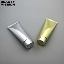 Tubo vazio brilhante dourado/prata, tubo macio para emulsão/cc, tubo de embalagem de cosméticos em alumínio e plástico macio, 30 ml 2024 - compre barato