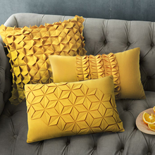 Morden Yellow/blue Cushion Art Decorative pillow creative Geometric Pattern solid Cushions Home Decor Sofa Throw Pillow 2024 - buy cheap