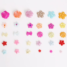 20-200Pcs Random Mixed Star Bow Rose Flower Half Round Flatback Plastic ABS Imitation Pearl Beads For DIY Craft Jewelry Making 2024 - buy cheap