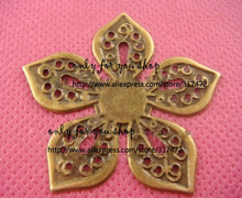 Free ship!! 40mm antique bronze flower base  metal pendant - filigree stamping spacer  for jewelry making 2024 - buy cheap