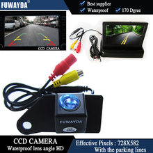 Цветная Автомобильная камера заднего вида FUWAYDA с CCD-чипом для Mitsubishi ASX RVR/Outlander Sport + 4,3 дюймовый складной ЖК TFT-монитор водонепроницаемый 2024 - купить недорого
