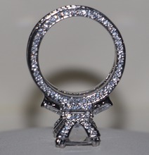 Anillo de plata esterlina 925 para mujer, conjunto de anillo con diseño de princesa grande, corte 5A, circonia transparente, de lujo, con relleno de Torre Eiffel, para boda, 10CT 2024 - compra barato