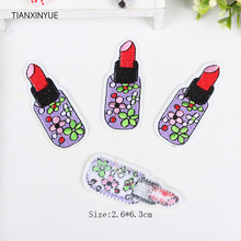 TIANXINYUE 20pcs/lot Red LIPSTICK Patch Iron On Applique Fabric Embroidered Motif Biker Chick Lady Decal Sew DIY Accessories 2024 - buy cheap