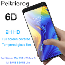 6D полная защитная крышка для экрана 9H Edge закаленное стекло для Xiaomi mi Mix 2 2S 3 8 SE Lite Защитная пленка для mi X2 mi X2S mi X3 8SE 2024 - купить недорого