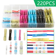 220PCS Waterproof Insulated Heat Shrink Butt Wire Connector Crimp Terminals +Soldered Sleeve Splice Terminal connectors 2024 - buy cheap