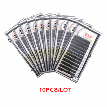 NEWCOME 10PCS Individual Silk Eyelash All Size Eyelash Extensions Mink Eyelash Extension maquiagem cilios For Professional 2024 - buy cheap