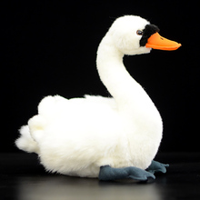 Goose Real Life Simulation White Black Swan Plush Toys Lifelike Cygnus Stuffed Animals Collection Kawaii Soft Whooper Swan Doll 2024 - buy cheap