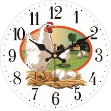 WONZOM Vintage Wall Clock Hen Egg Design Relogio De Parede Large Silent For Living Room Horse Saat Decor Kitchen Watch Wall Gift 2024 - buy cheap