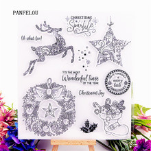 PANFELOU Easter deer wreath Transparent Clear Silicone Stamp/Seal DIY scrapbooking/photo album Decorative clear stamp sheets 2024 - buy cheap