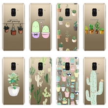 Funda de teléfono Cactus para Samsung Galaxy A6 A8 Plus 2018, funda trasera de silicona suave para Samsung Galaxy A3 A5 2016 2017 A6 A7 A8 2018 2024 - compra barato