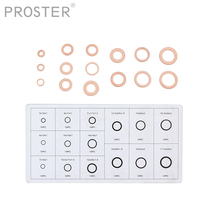 Proster-Junta de arandela de cobre surtida profesional, anillo plano de sellado surtido con caja para accesorios de Hardware, M5-M17.5, 150 Uds. 2024 - compra barato