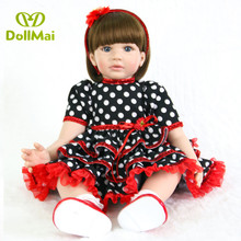 DollMai-muñecas de silicona para bebé recién nacido, juguete de bebé de 24 "/60 cm, de princesa, para regalo de cumpleaños 2024 - compra barato