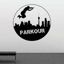 Extrme Sports Vinyl Wall Decal Parkour Wall Sticker New Design Street Traceur Sport Wall Window Poster Parkour Lover Gift AY1660 2024 - buy cheap