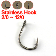 Stainless Steel Sea Fishing Trolling Hooks Thick Wire Sharp Saltwater Circle Fish Hook Anti Corrosion 2/0 4/0 6/0 8/0 10/0 12/0 2024 - buy cheap