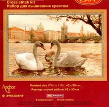 FREE delivery hot selling Top Quality counted cross stitch set swan family swans in lake Riolis 1364 2024 - buy cheap