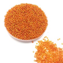 16g 1000pcs 2mm 12/0 Orange Color Silver Lined Round Loose Spacer Beads Cezch Glass Seed Bead Handmade Jewelry Making DIY Craft 2024 - buy cheap