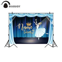 Allenjoy фон для фотостудии голубая балетная Корона сценический фон для вечевечерние НКИ фотобудка украшение на заказ 2024 - купить недорого