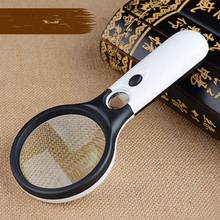 New Style Newest High Quality 3 Led Lights 3X 45X Handheld Reading Magnifier Lens Magnifier Jewelry Loupe Magnifying Glass 2024 - buy cheap
