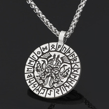 Amuleto vikingo nórdico para hombre, colgante nórdico con cara de odin, amuleto de runa 2024 - compra barato
