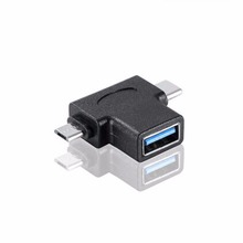 Adaptador de TYPE-C MICRO 5P + tipo C + USB3.0 hembra 3 en 1, conversión OTG, 5 unids/lote 2024 - compra barato