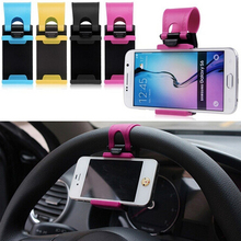Universal Car Mobile Phone Stands Holder Fasteners Bike Clip Mount 4 Colors Auto Steering Phone GPS Holder Stand 2024 - buy cheap