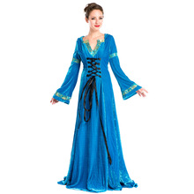 Traje do século 18., fantasia medieval renascentista, vestido moderno, roupa medieval dd1410 2024 - compre barato