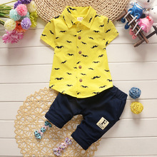 BibiCola Summer Baby Clothing Set for Boys Tracksuit Kids Clothes T-shirt +Short 2PCS Set Cartoon Moustache Baby Sport Suit 2024 - buy cheap