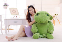 Peluche de tortuga de dibujos animados, verde grande juguete, muñeca de tortuga, almohada suave, regalo de 100cm, 0016 2024 - compra barato