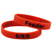 1pc alimentador pulseira de silicone vermelho e preto tamanho adulto 2024 - compre barato