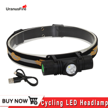 Uranusfire XM-L2 LED Headlamp USB Rechargeable Headlight Waterproof 4-Mode Dimming Head Torch 18650 battery Cycling Headlight 2024 - buy cheap