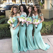 Elegant Off The Shoulder Bridesmaid Dresses 2021 vestidos de fiesta de noche Mermaid Maid Of Honor Dress Formal Party Gowns 2024 - buy cheap