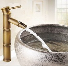 Grifo de bambú para lavabo de baño, agua fría y caliente, KF42, Envío Gratis 2024 - compra barato